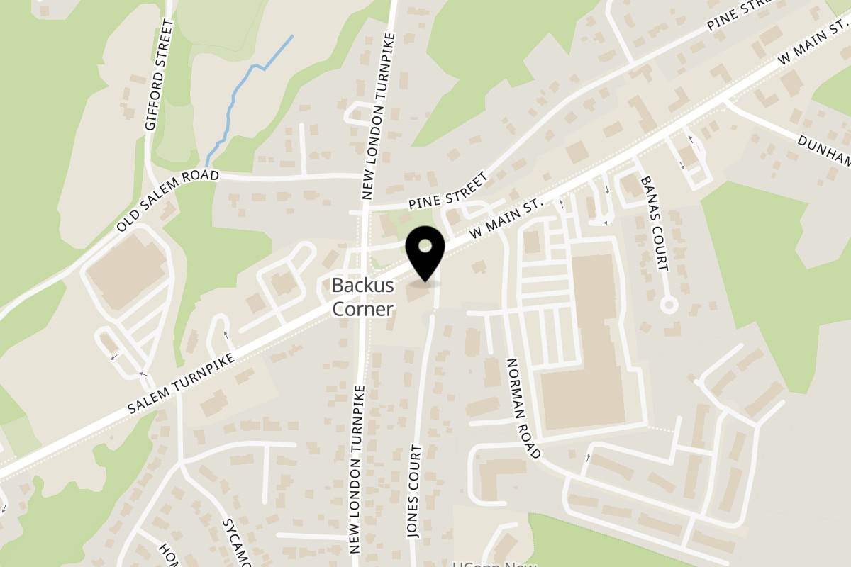 Map showing the location of Wings'n'Pies Norwich on 680 W Main St in Norwich